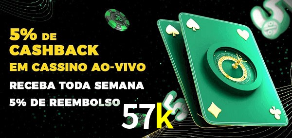 Promoções do cassino ao Vivo 57k